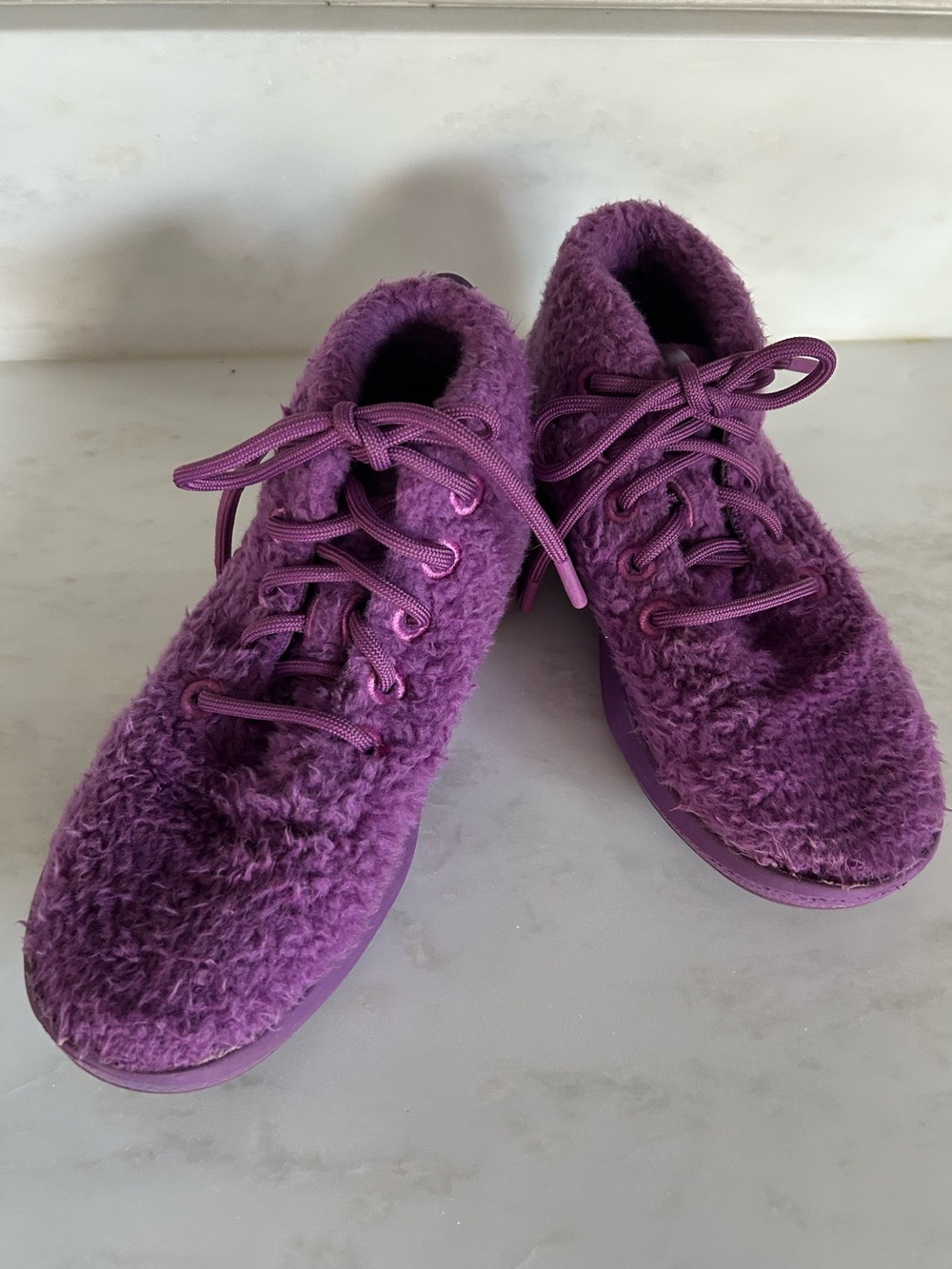 All birds Merino Wool Lace-Up High Top Sneakers Women’s Size 9 Purple